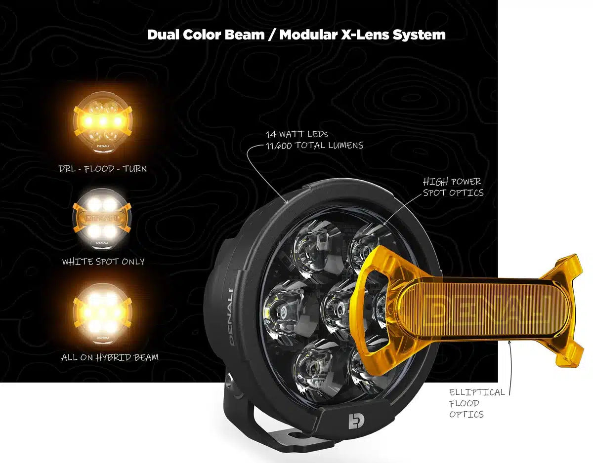Denali D7 Pro Multi-Beam Driving Light Pod With Modular X-Lens