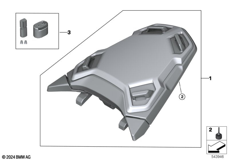Luggage Plate/Rear Seat Delete (R1300GS/GSA)