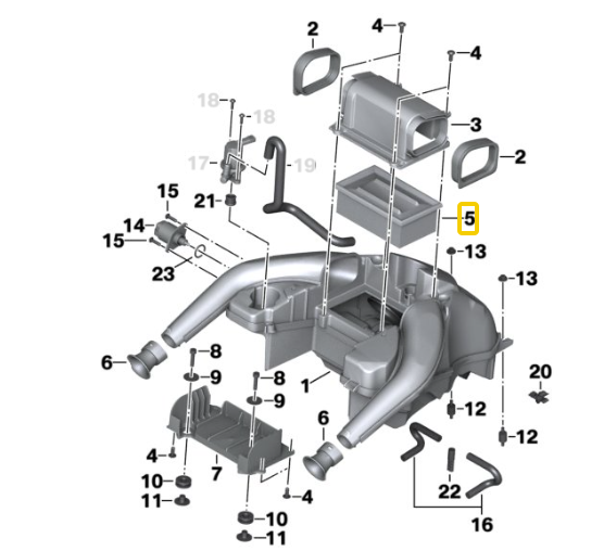 Genuine BMW Air Filter Element (K7X F650GS/F700GS/F800GS/F800GSA)