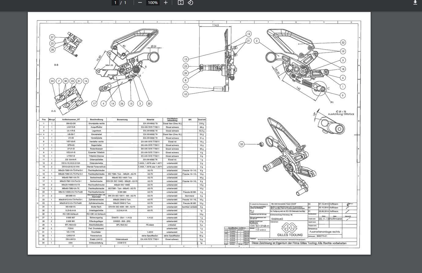 Gilles Rearset Exhaust Bracket Delete Spacer (DS-UAH13.B)