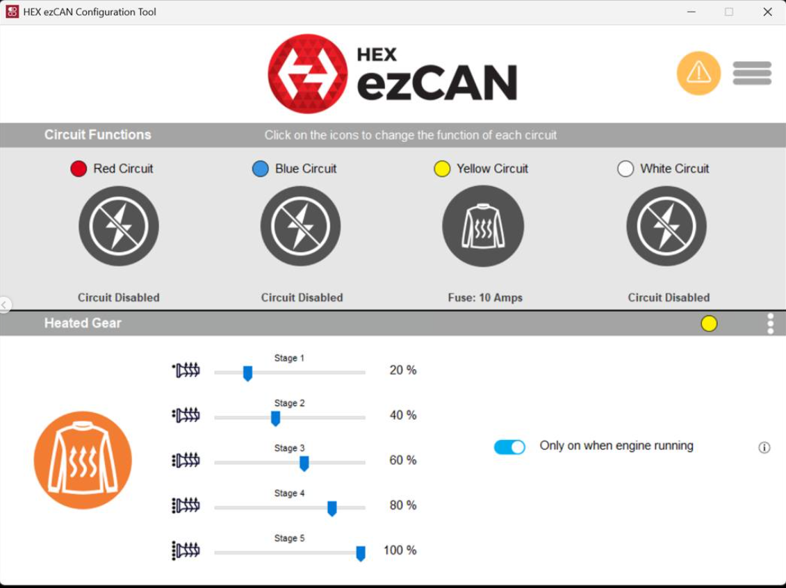 HEX ezCAN Heated Gear Cable (with Keis connector and generic adapter)